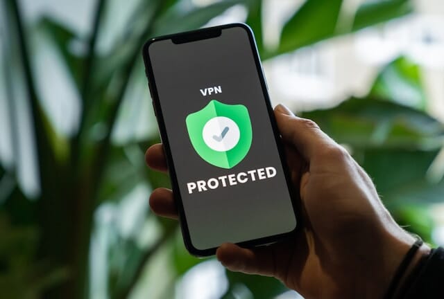 Phone displaying vpn