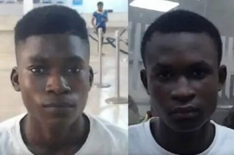 Portraits of Nigerian sextortion suspects.
