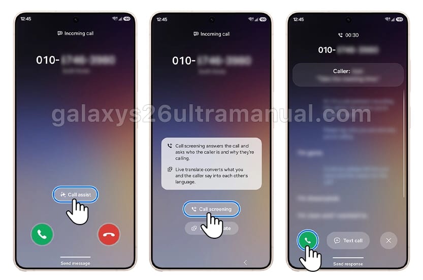 Samsung Call Screening Feature