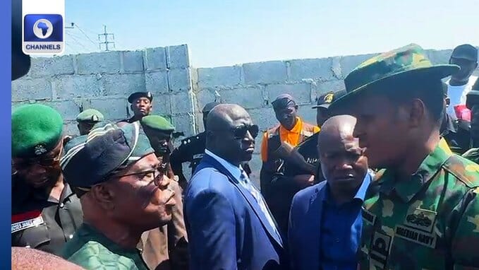 Wike and soldier standoff